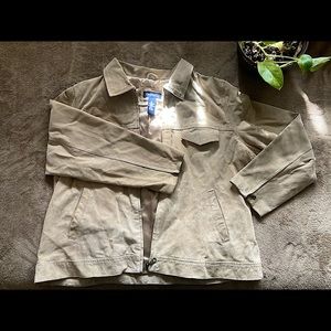 Denim&Co Genuine Leather Jacket